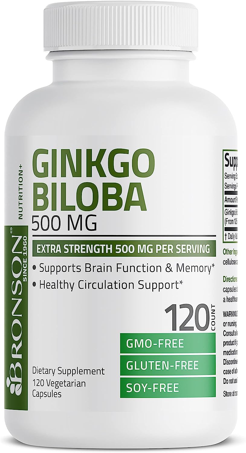 Bronson Ginkgo Biloba  Extra Strength  120 Vegetarian Capsules