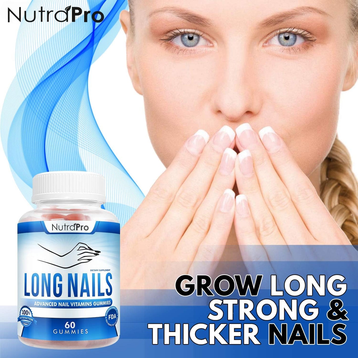 NutraPro Nail Growth Vitamins for Stronger Nail -60 gummies