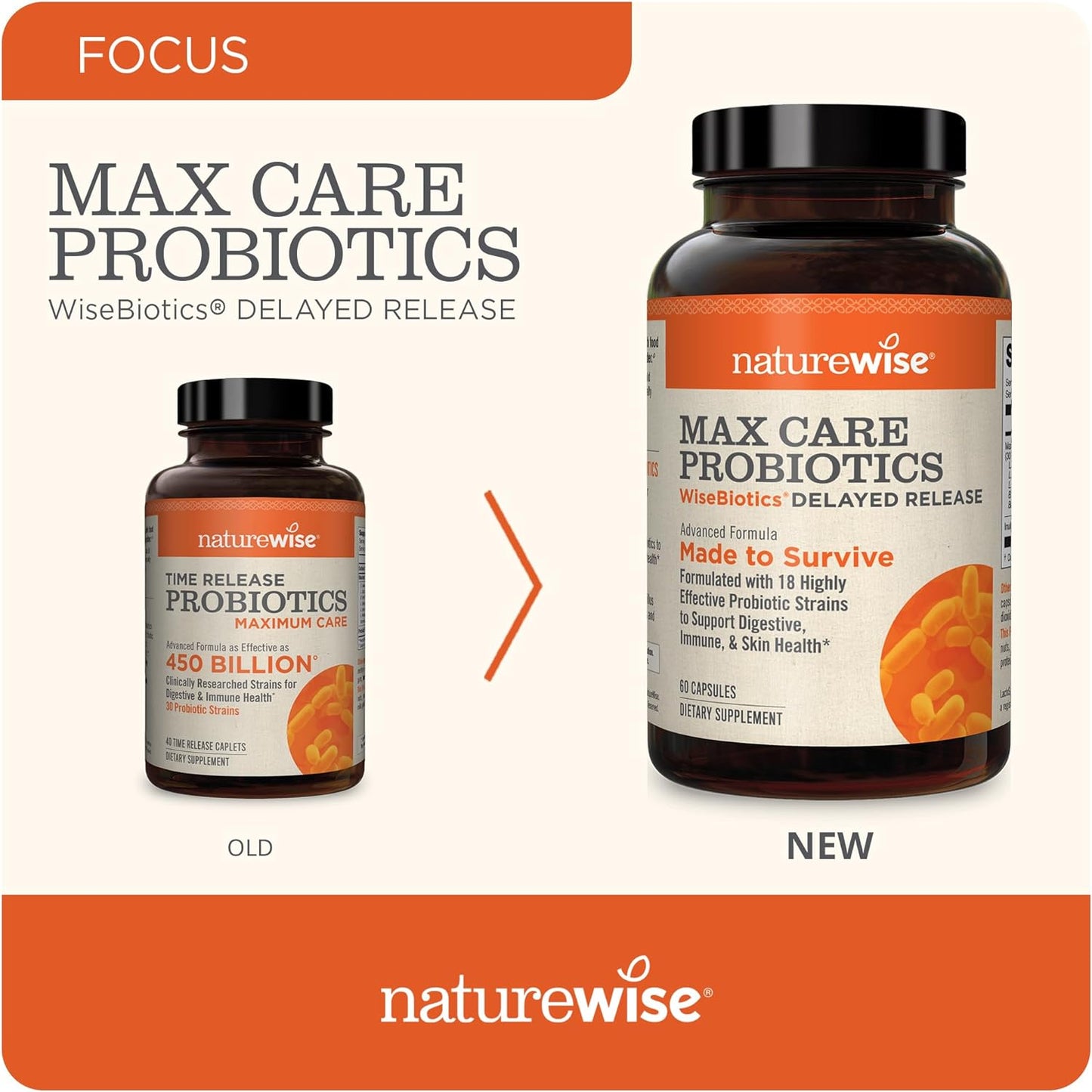 NatureWise Max Probiotics for Men & Women 60 Capsules