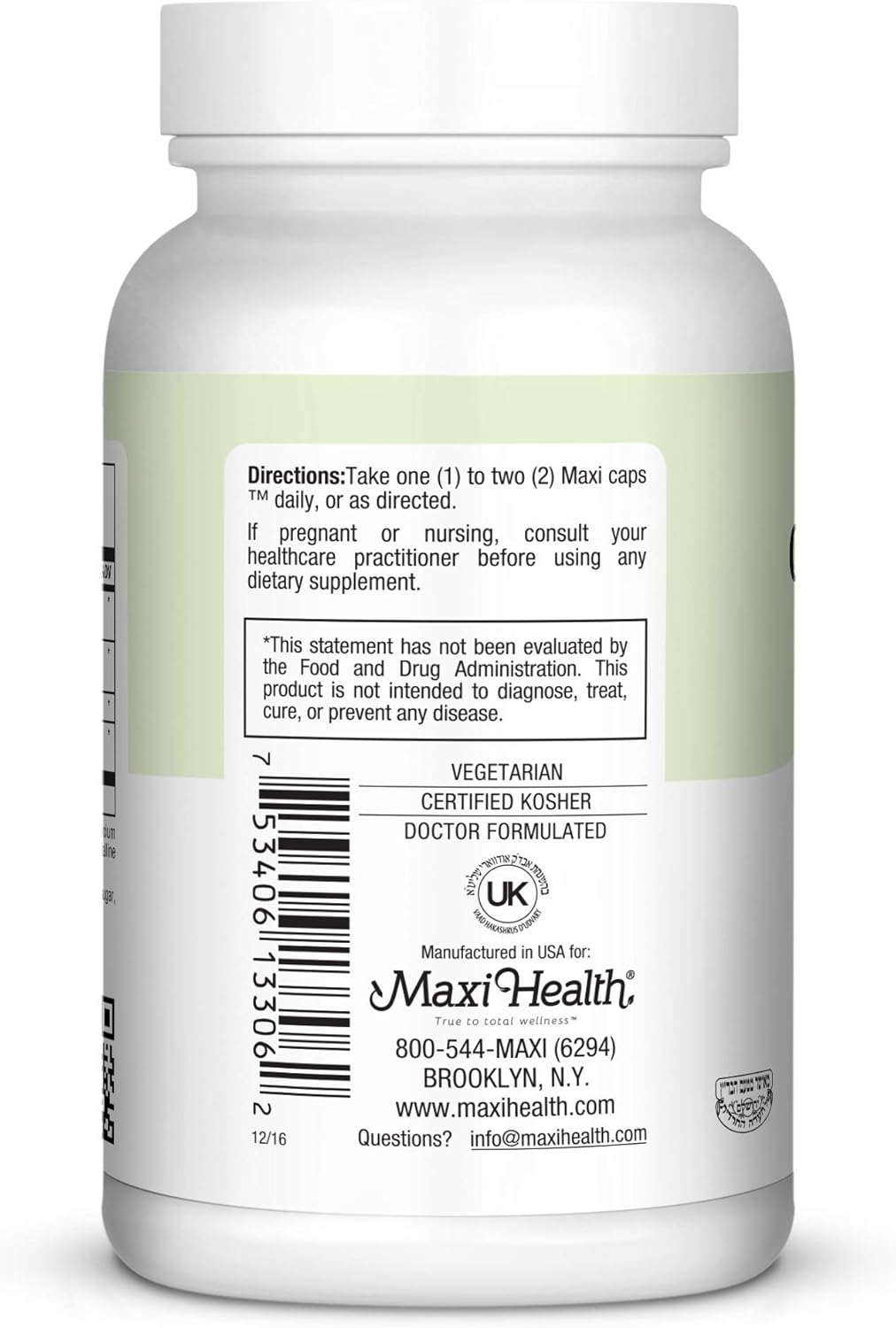 Maxi Health Olive Supreme - Olive Leaf Extract Supplement- Immune Booster - 60 Capsules