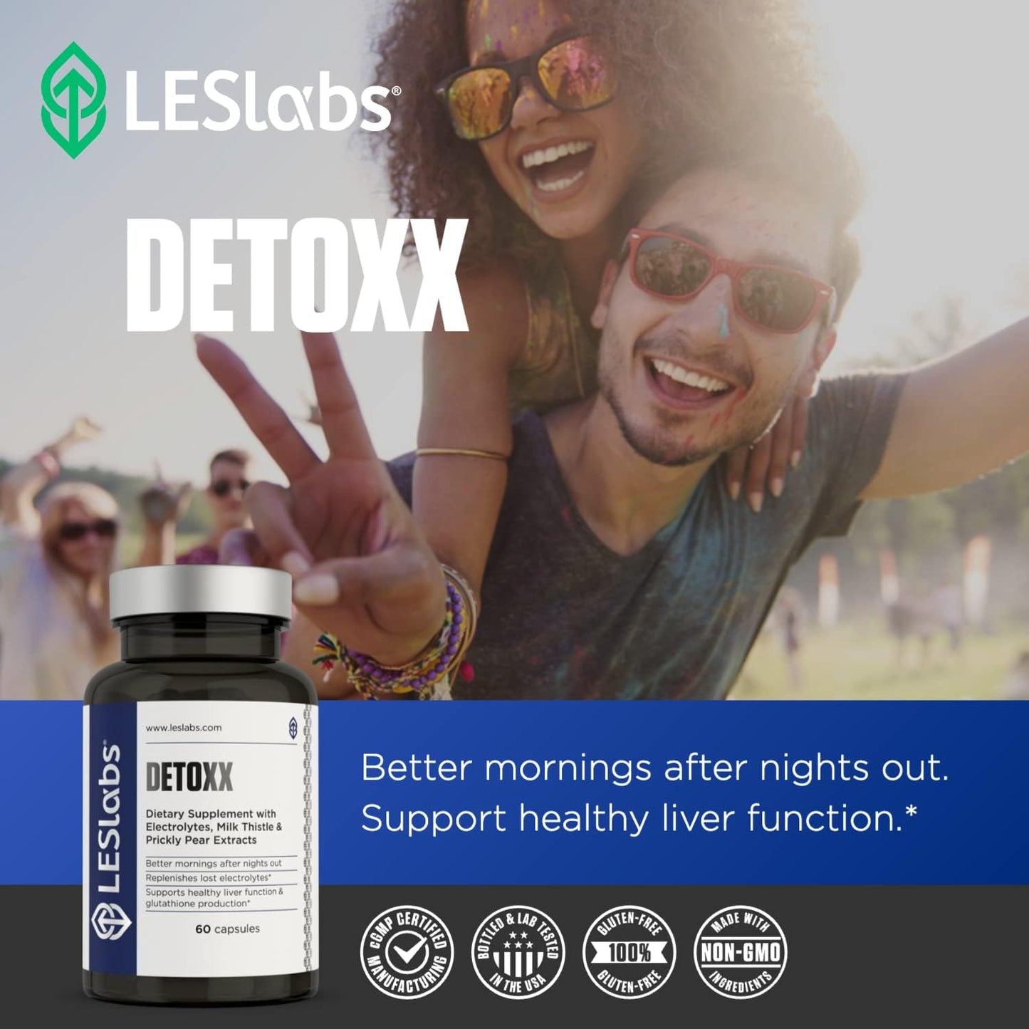 LES Labs DeToxx – Better Mornings & Recovery, Liver Support, 60 Capsules