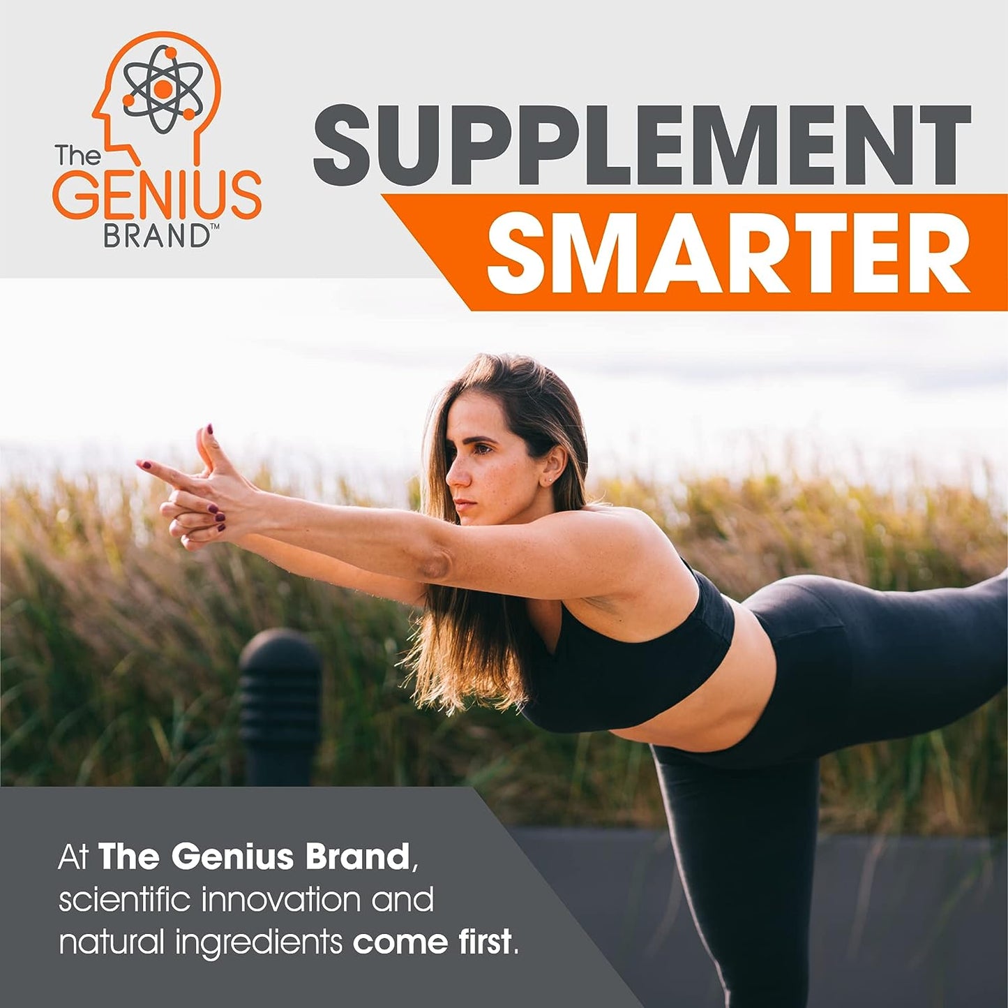 Genius Mindfulness Supplement, Nootropic Cognitive Brain Booster Enhances Memory 30 count