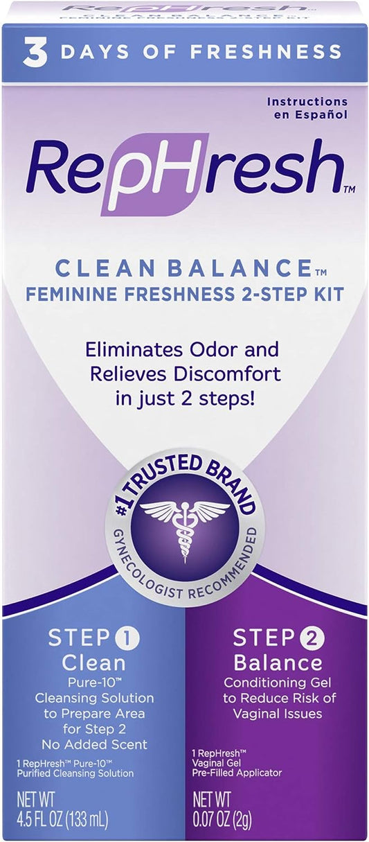 RepHresh Clean Balance Feminine Freshness 2-Step Kit