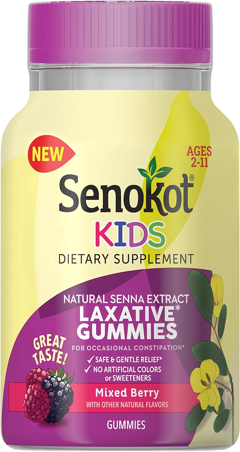 Senokot Kids Mixed Berry Laxative  40 Gummies