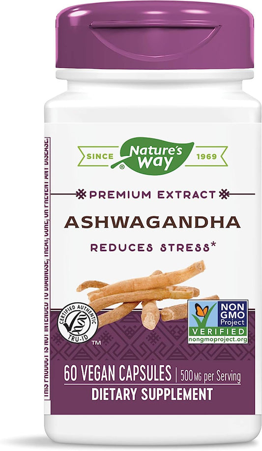 Nature's Way Ashwagandha Reduces Stress , Vegan 60 Capsules