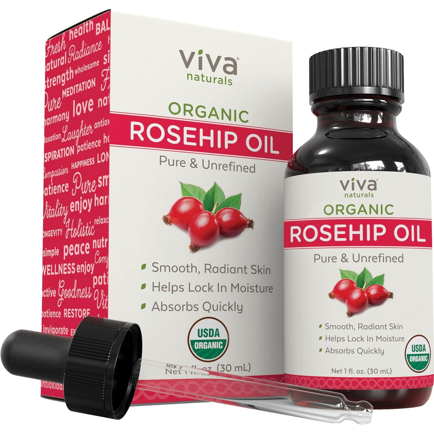 Viva Naturals Organic Rosehip Seed Oil (1 fl oz)