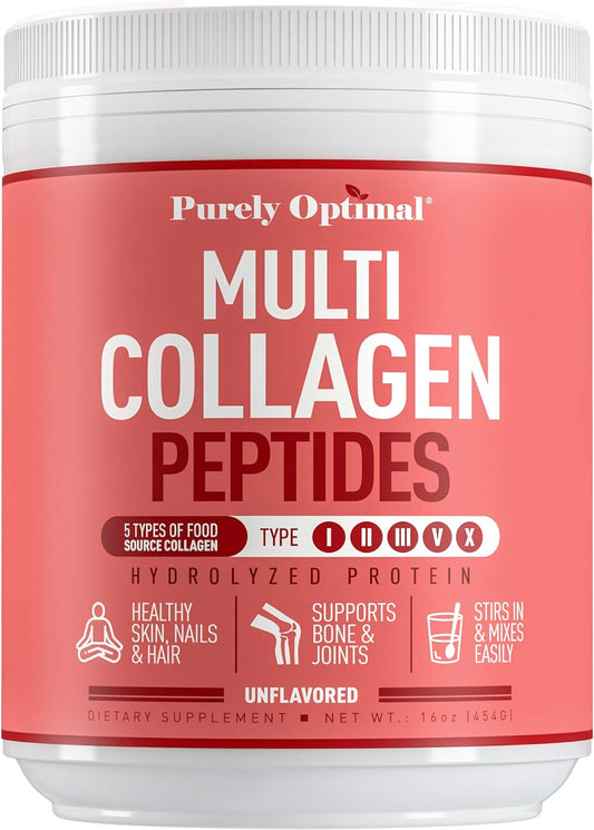 Purely Optimal Premium Multi Collagen Powder - 16 OZ