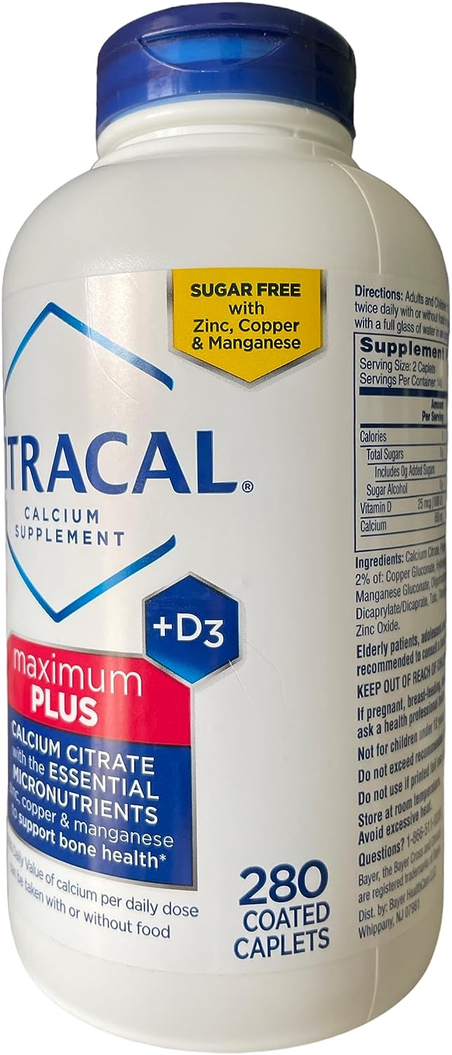 Citracal Calcium Citrate Caplets (Maximum Plus) + D3 1Pack (280 ct.)