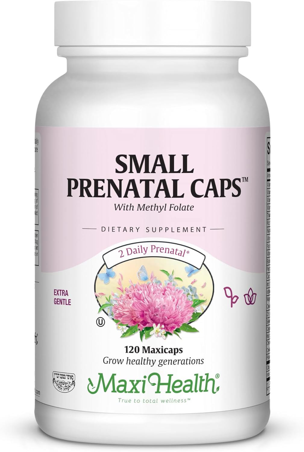 Maxi Small Prenatal Capsules with Methyl Folate 120 ct