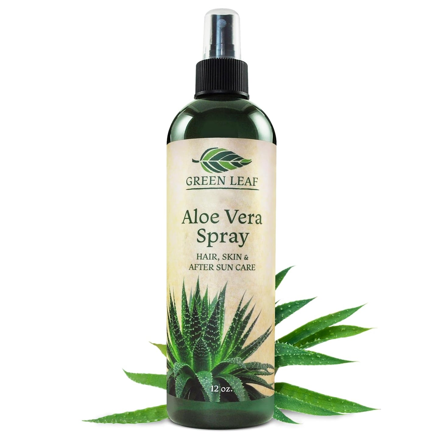 Green Leaf Aloe Vera Spray 99% Pure Cold-Pressed