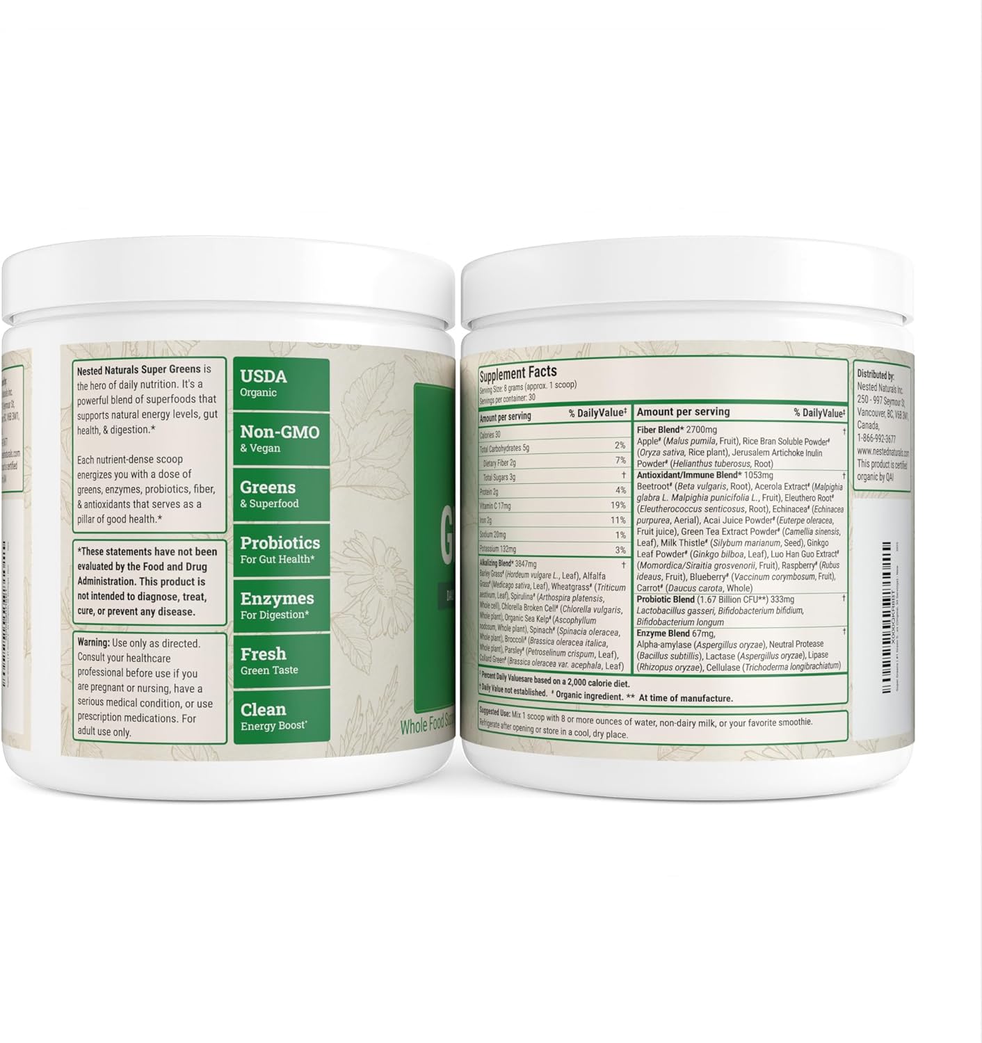 Super Greens Daily Greens Superfood Powder -240 grams