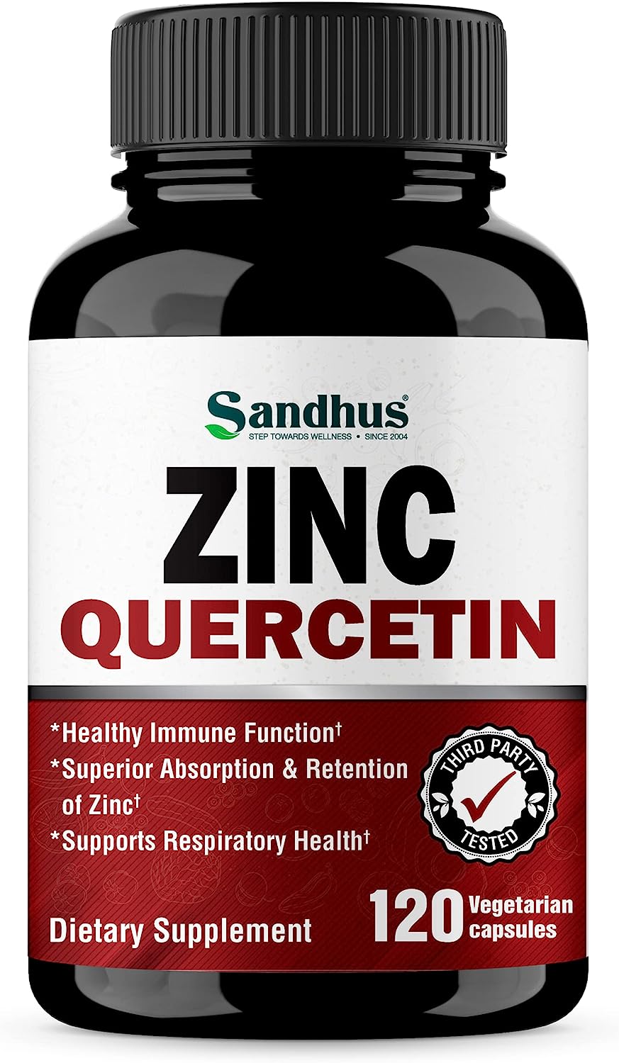 Sandhu's Zinc Quercetin 120 Vegetarian Capsules