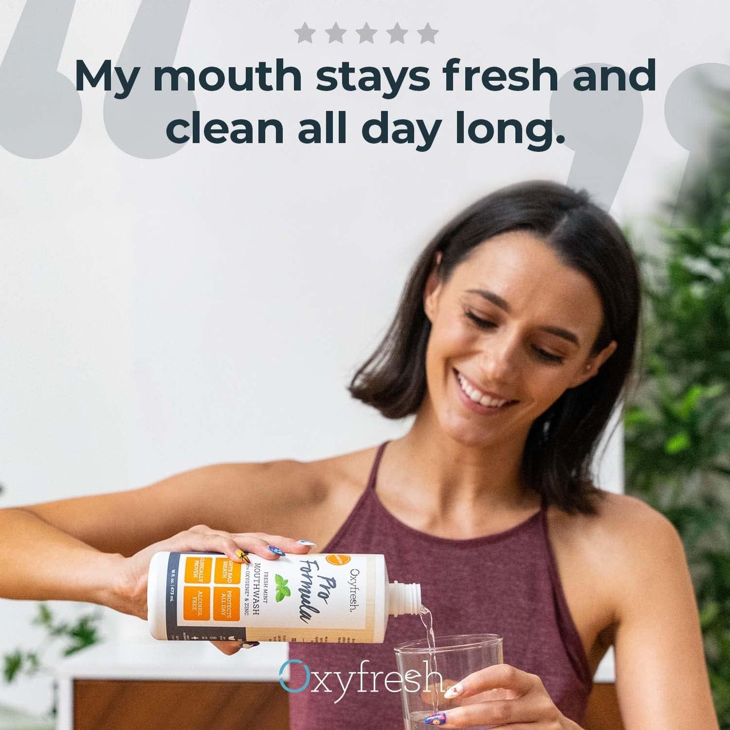 Premium Oxyfresh Pro Formula Fresh Mint Mouthwash – 16oz