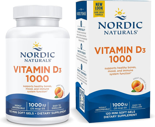 Nordic Naturals Vitamin D3 1000, Orange 120 Mini Soft Gels