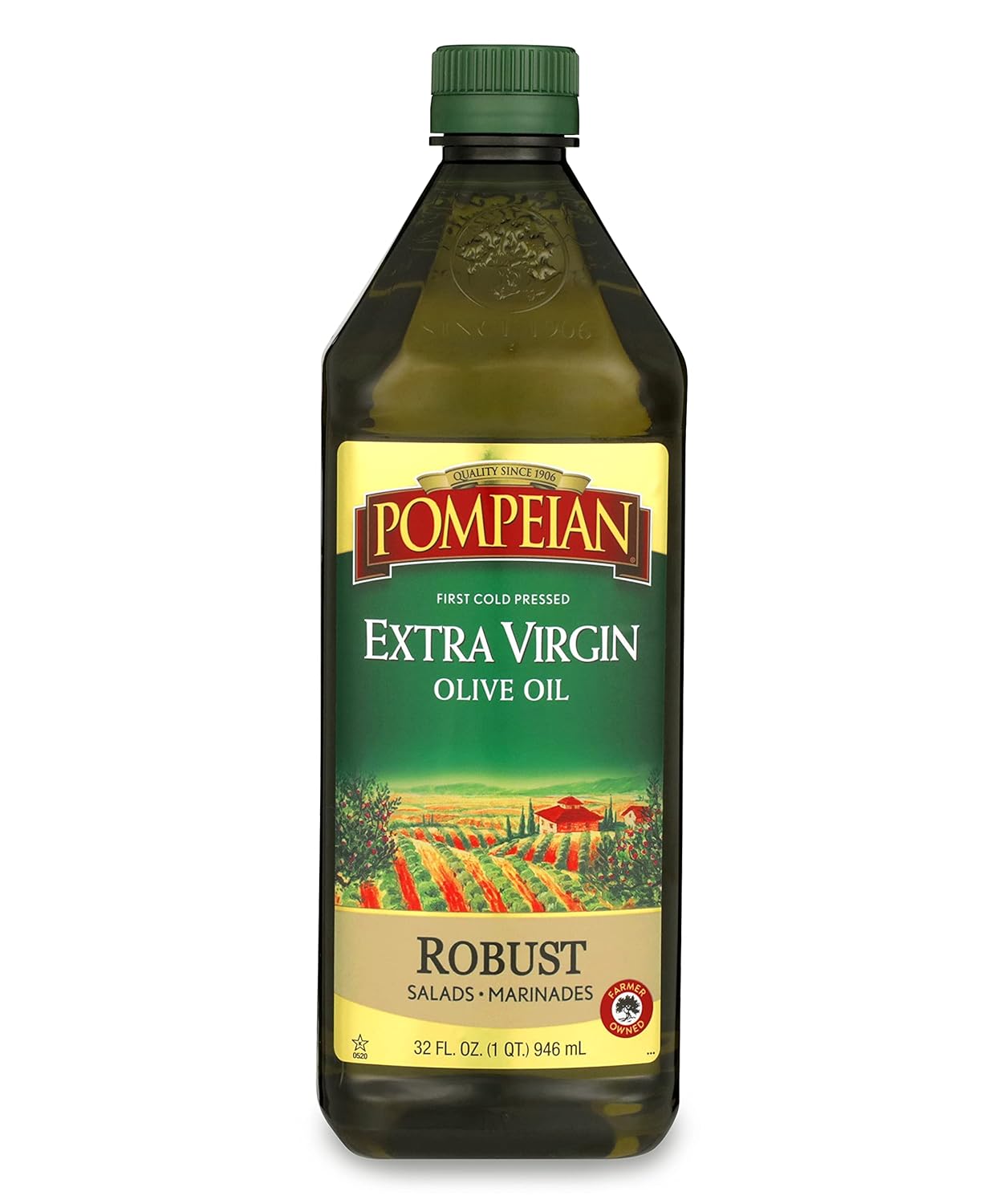 Pompeian Robust Extra Virgin Olive Oil,First Cold Pressed, 32 FL. OZ.