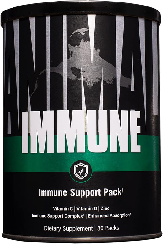 Animal Immune Pak - Zinc, Vitamin C, Vitamin D, Olive Leaf Extract, Black Pepper Extract and More, Immune Pill Packs, 30 Count