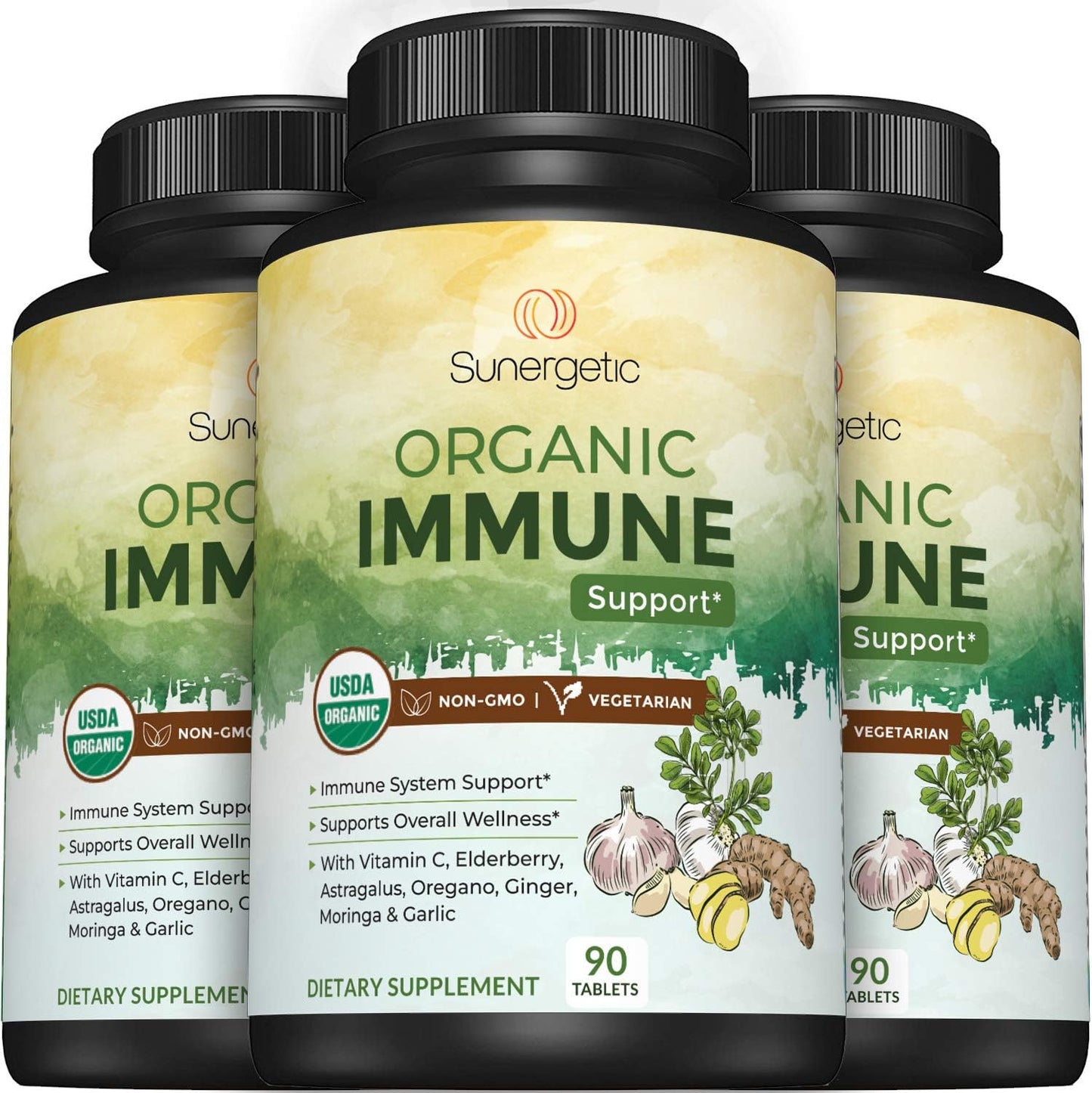 USDA Organic Immune Support Supplement –90 Immune Tablets