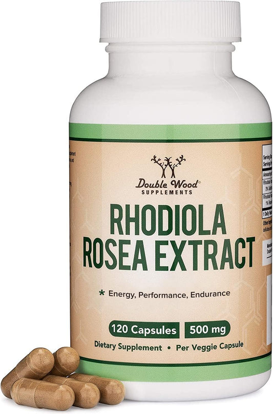 Rhodiola Rosea Supplement 500mg, 120 Vegan Capsules