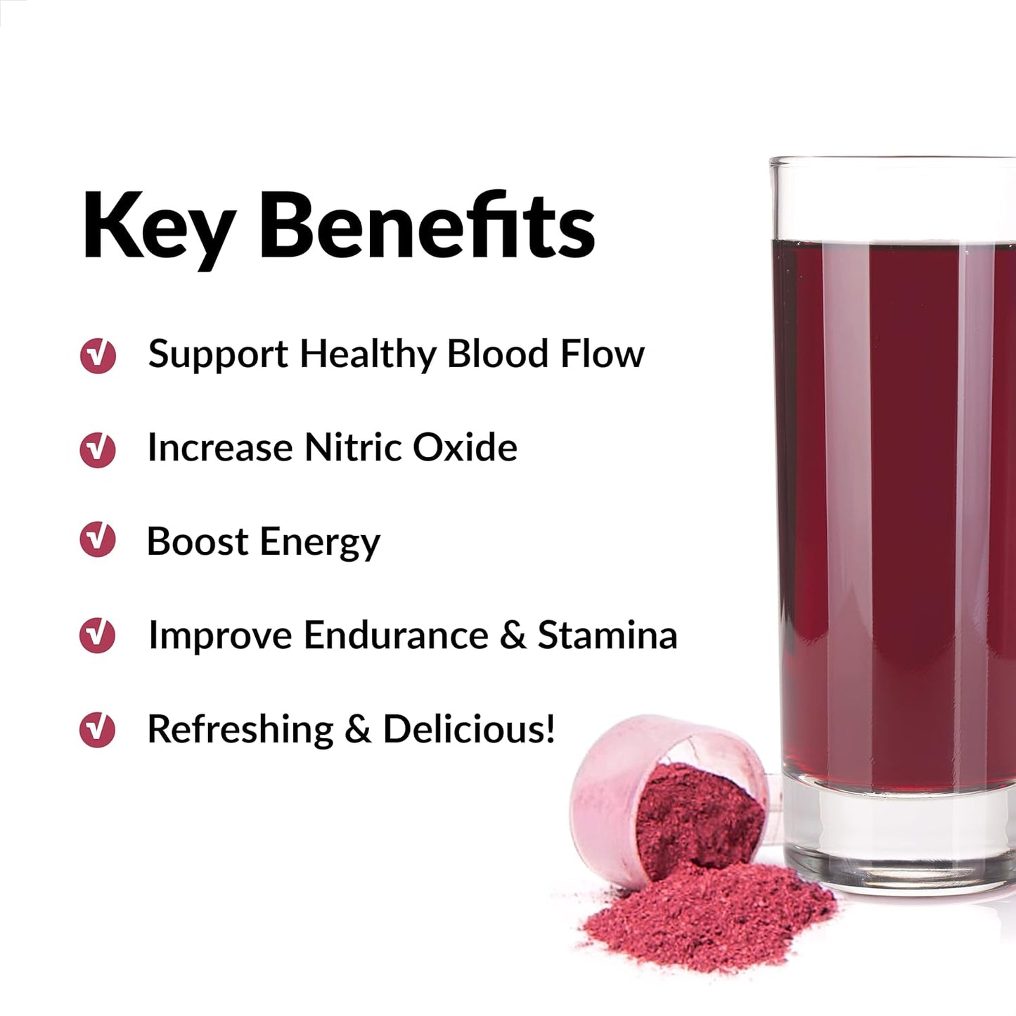 Force Factor Total Beets Drink Mix Superfood Powder with Nitrates to Support Circulation, 30 servings 7.4OZ