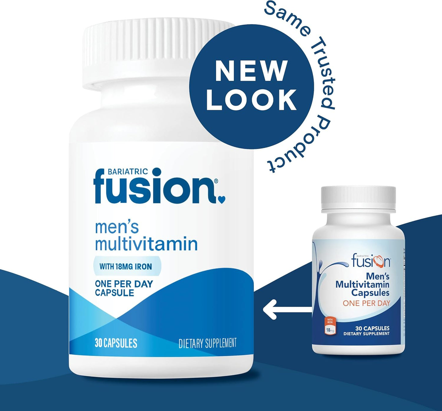 Bariatric Fusion One Per Day Multivitamin with Iron for Men  - 30 Capsules