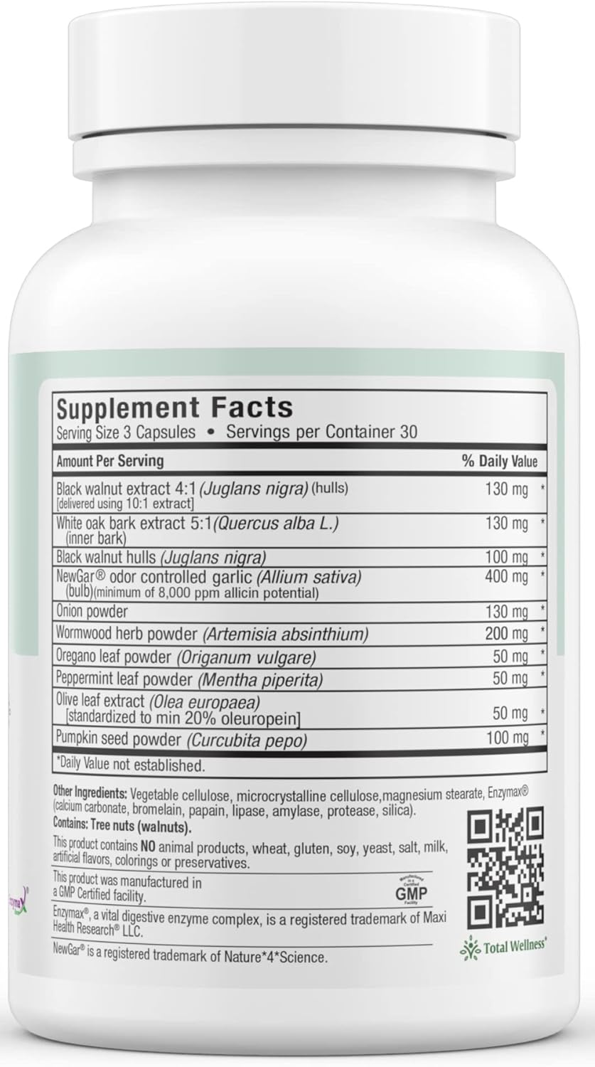 Maxi Health Intestinal Cleanse for Humans -90 Capsules