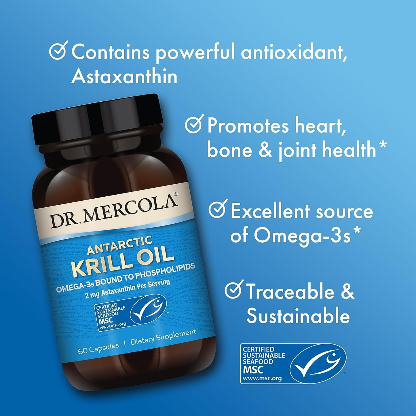 Dr. Mercola Antarctic Krill Oil 60 Capsules