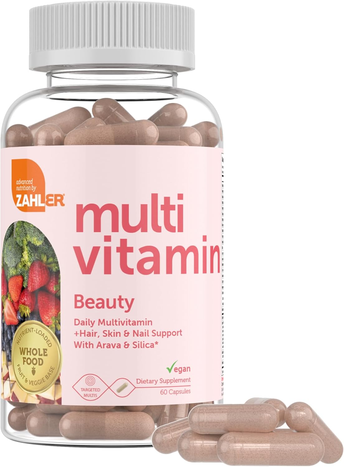 Zahler Multivitamin Beauty, Daily Multivitamin +Skin Hair 60 Capsules