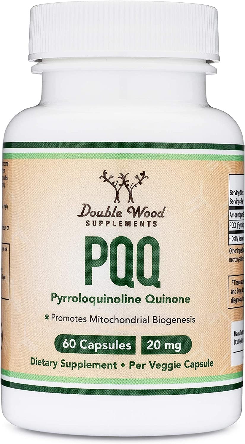 PQQ  - 20mg,  Promotes Mitochondria ATP Coenzyme Levels 60 capsules