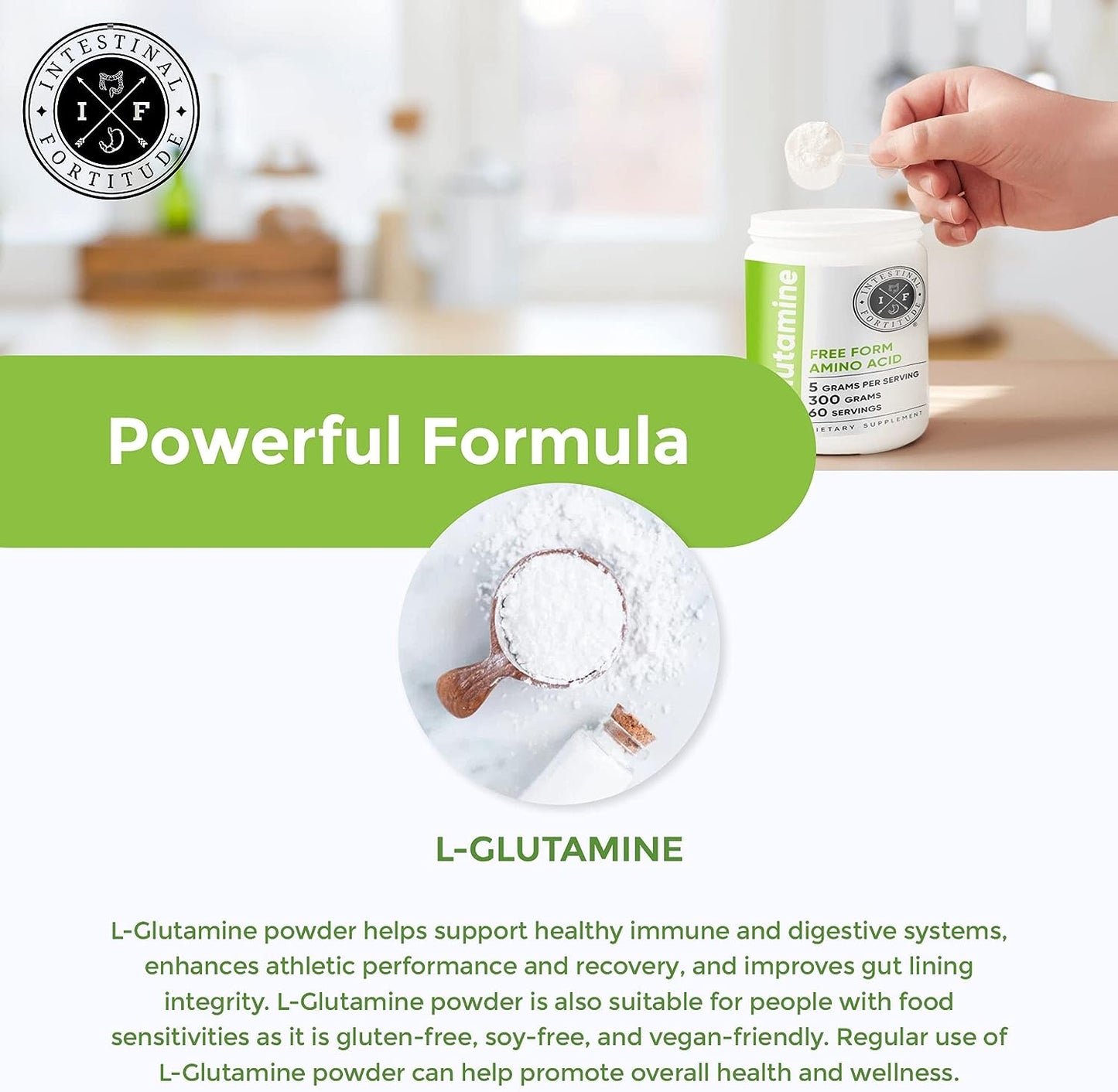 Intestinal Fortitude L-Glutamine Powder -(300g)