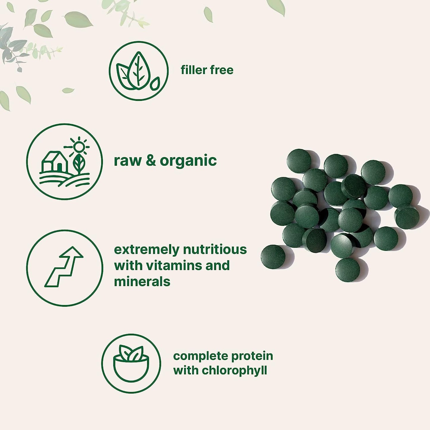 Micro Ingredients Organic Spirulina Supplement, 720 Tablets