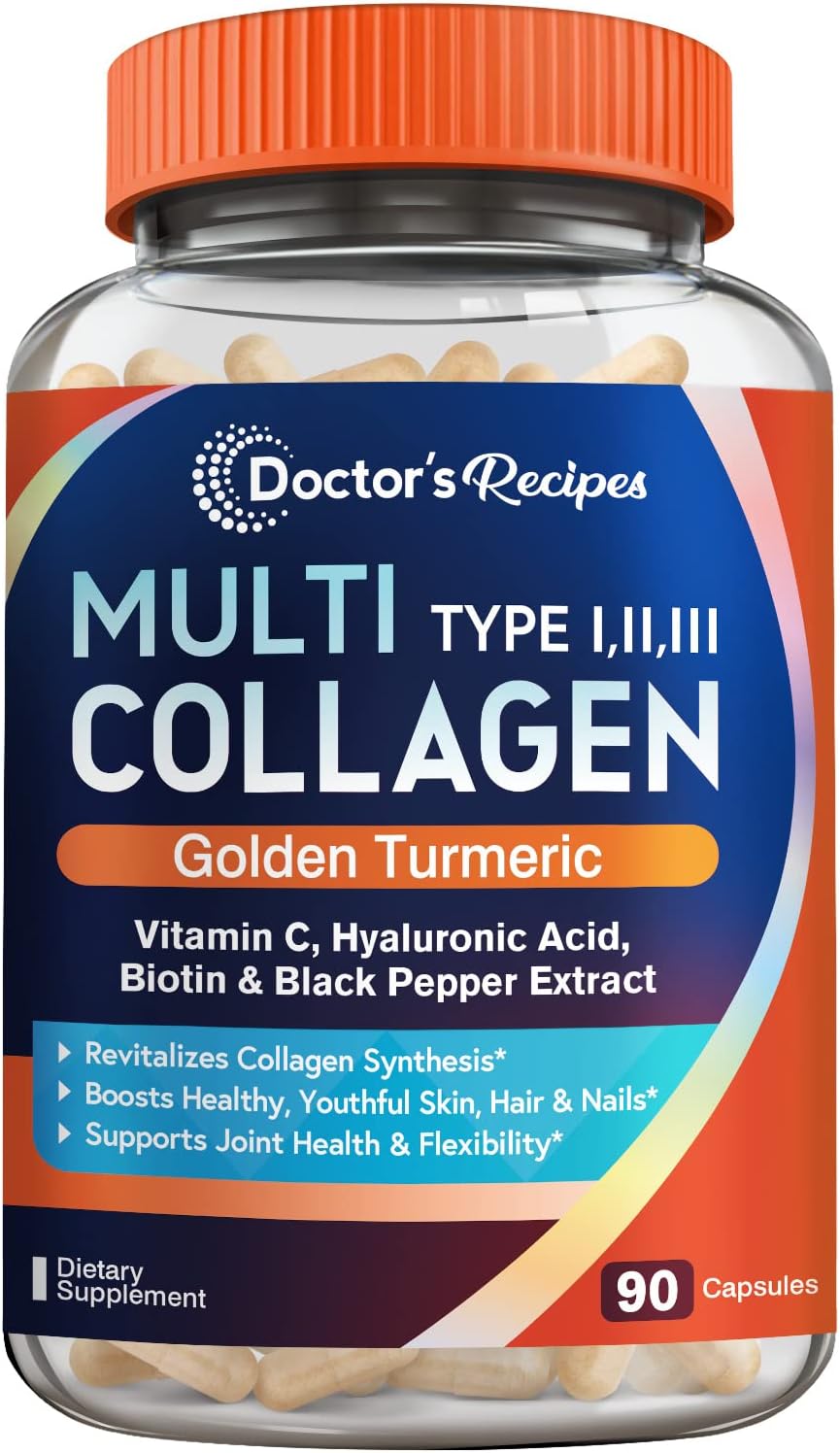 Doctor's Recipes Multi Collagen Complex with Golden Turmeric- 90 capsules