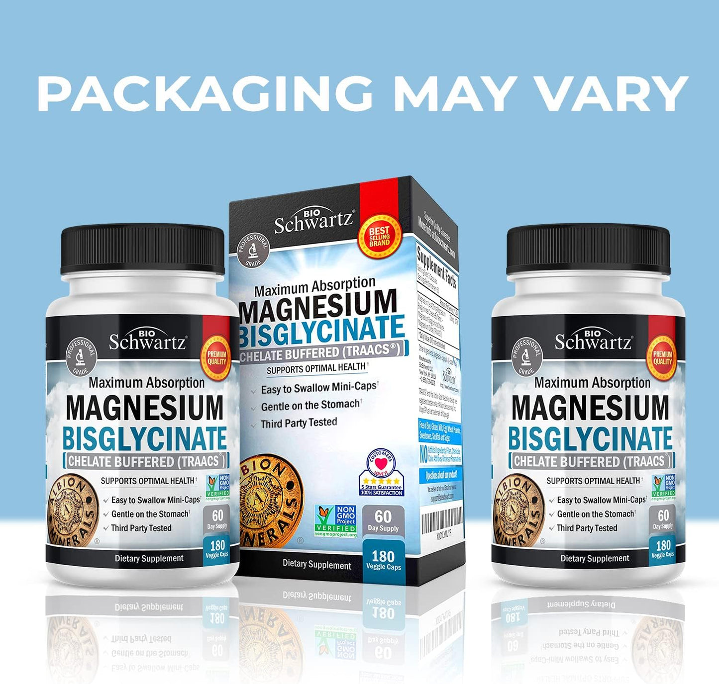 Magnesium Bisglycinate 100% Chelate No-Laxative Effect