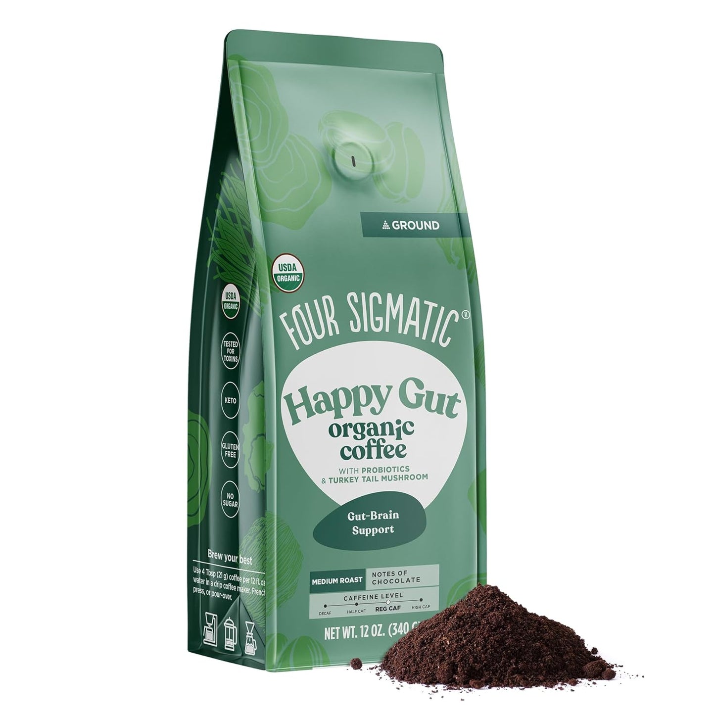 Four Sigmatic Gut Health Organic Ground Coffee 12oz