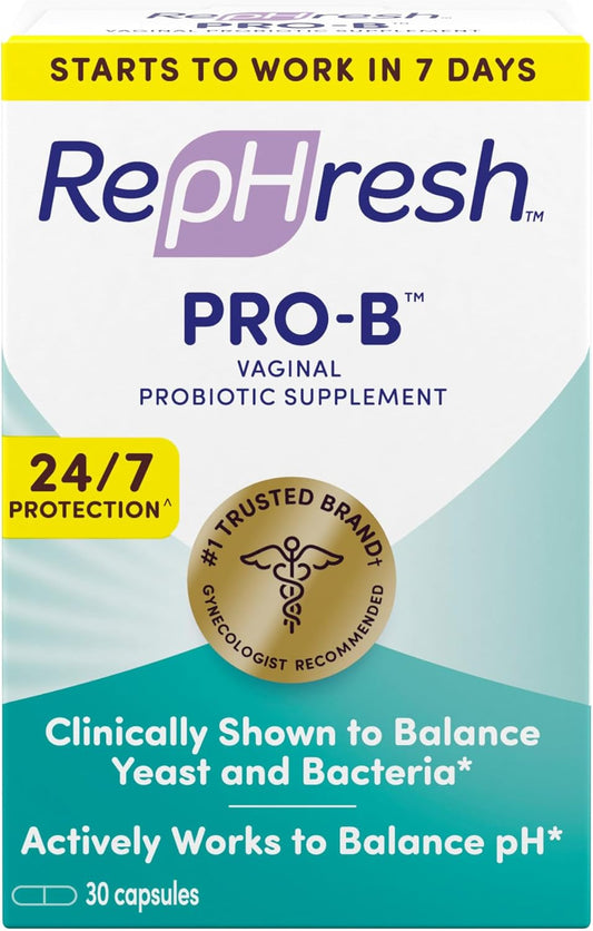 RepHresh Pro-B Probiotic Supplement for Women, 30 Oral Capsules