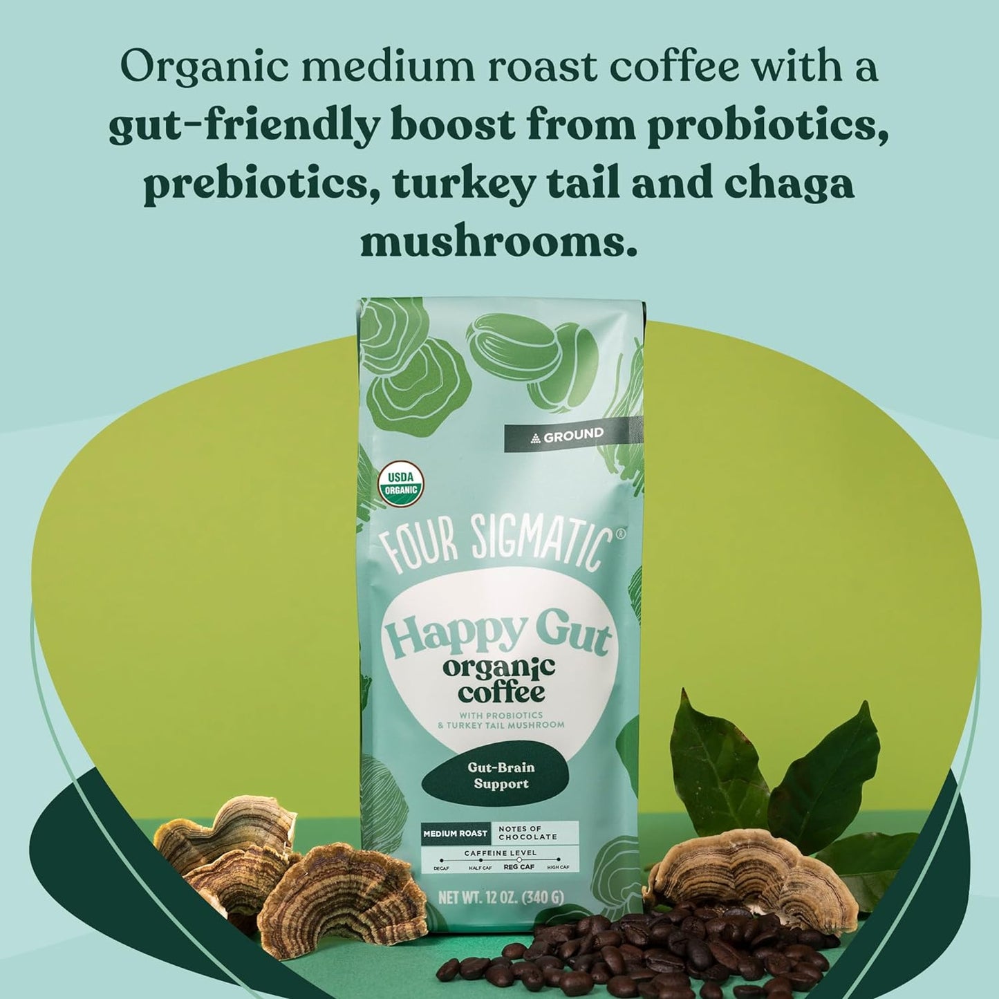 Four Sigmatic Gut Health Organic Ground Coffee 12oz