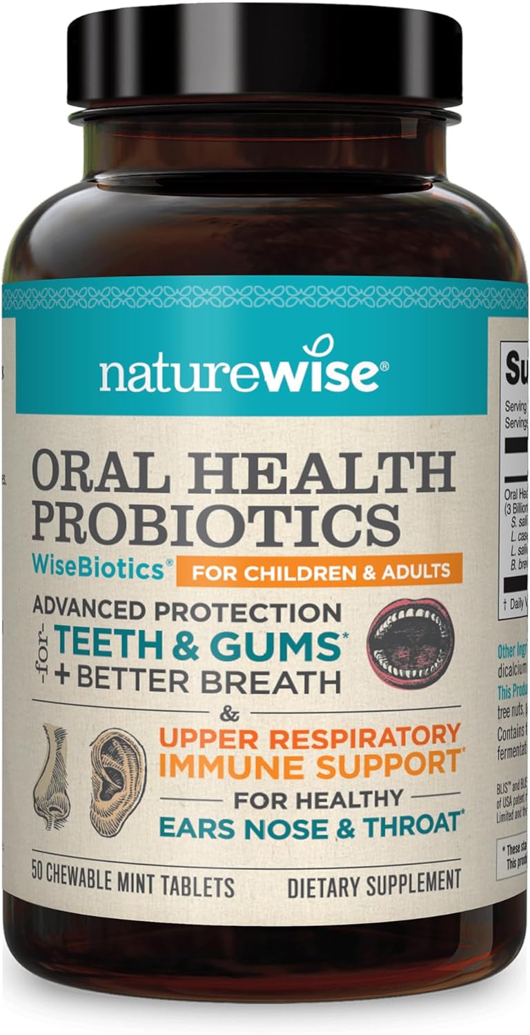 NatureWise Oral Health Chewable Probiotics 50 Tablets