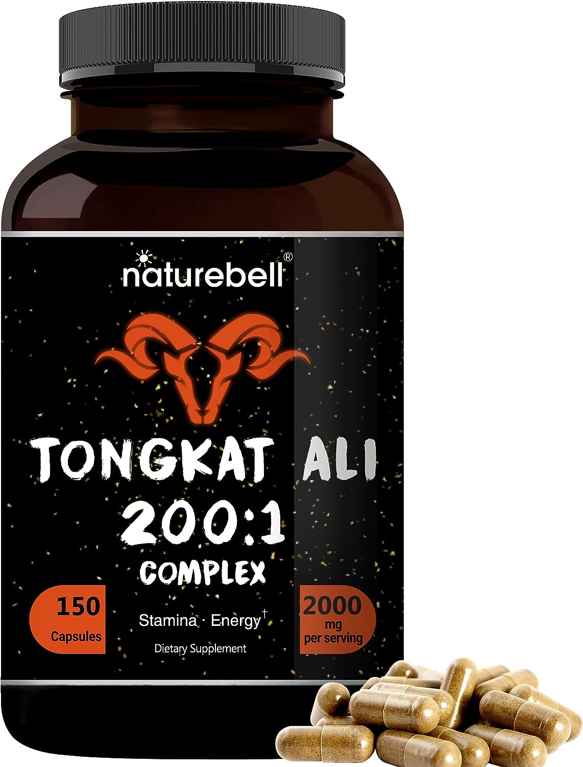 NatureBell Tongkat Ali   200:1 Extract for Men 150 Count