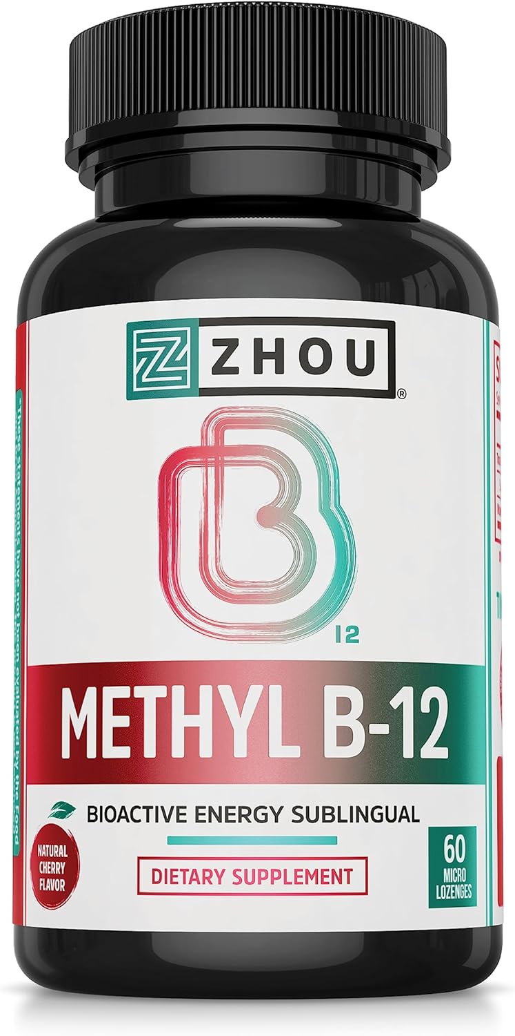 Zhou Nutrition Methyl (Vitamin B12) Lozenges,  60 Count