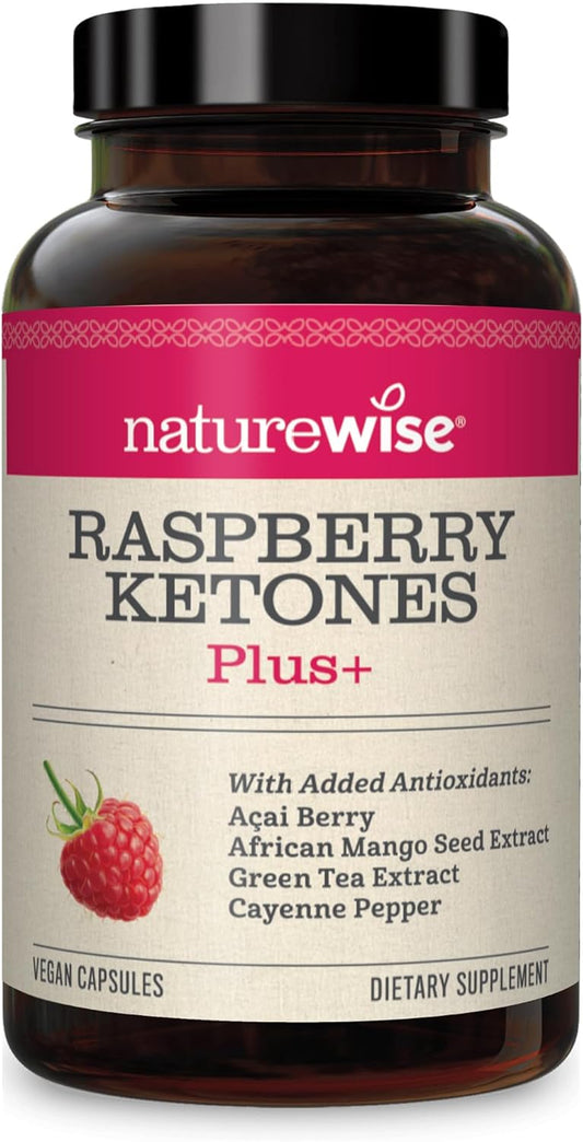 NatureWise Raspberry Ketones Plus 120 Veggie Capsules