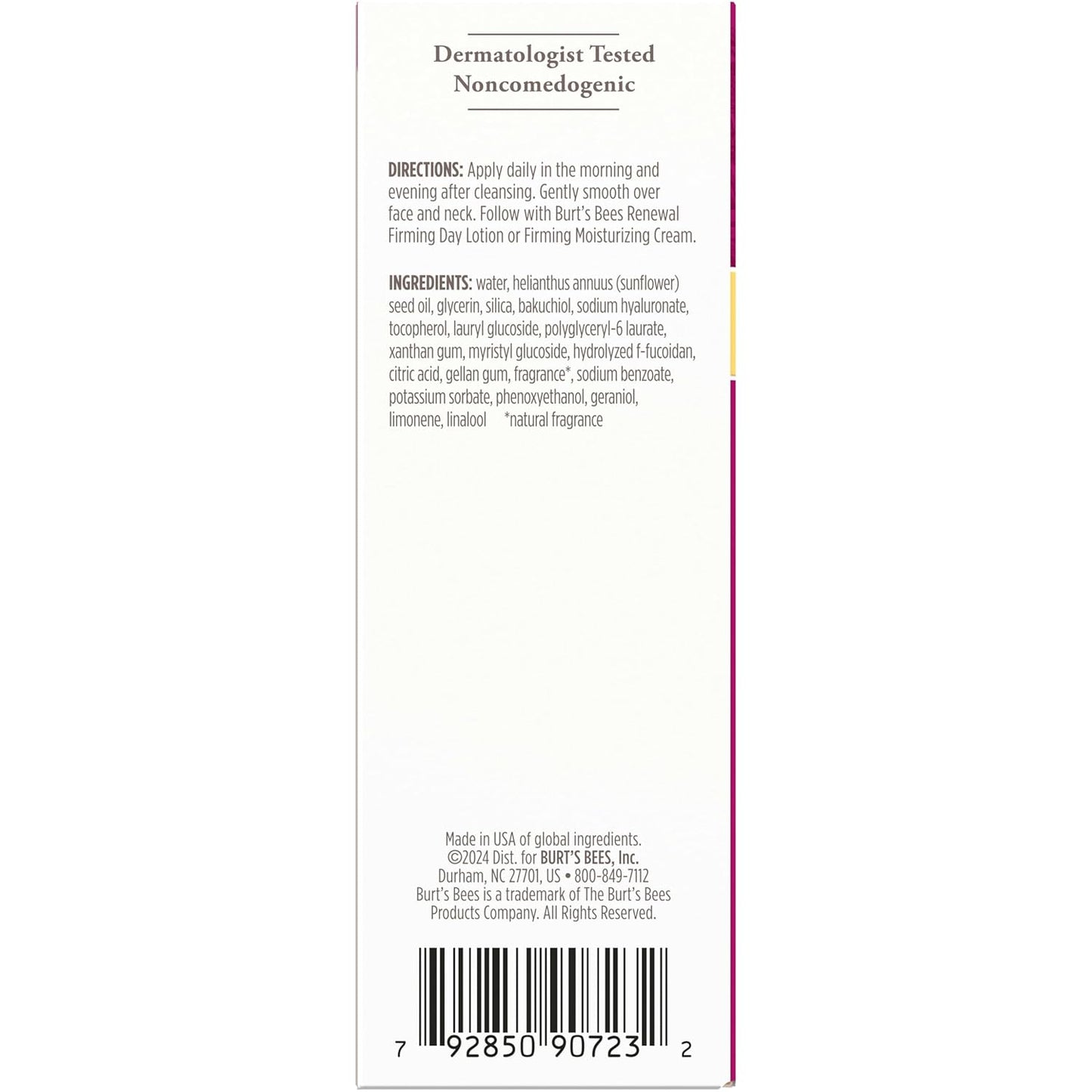 Burt's Bees Renewal Intensive Firming Serum 1 fl. oz