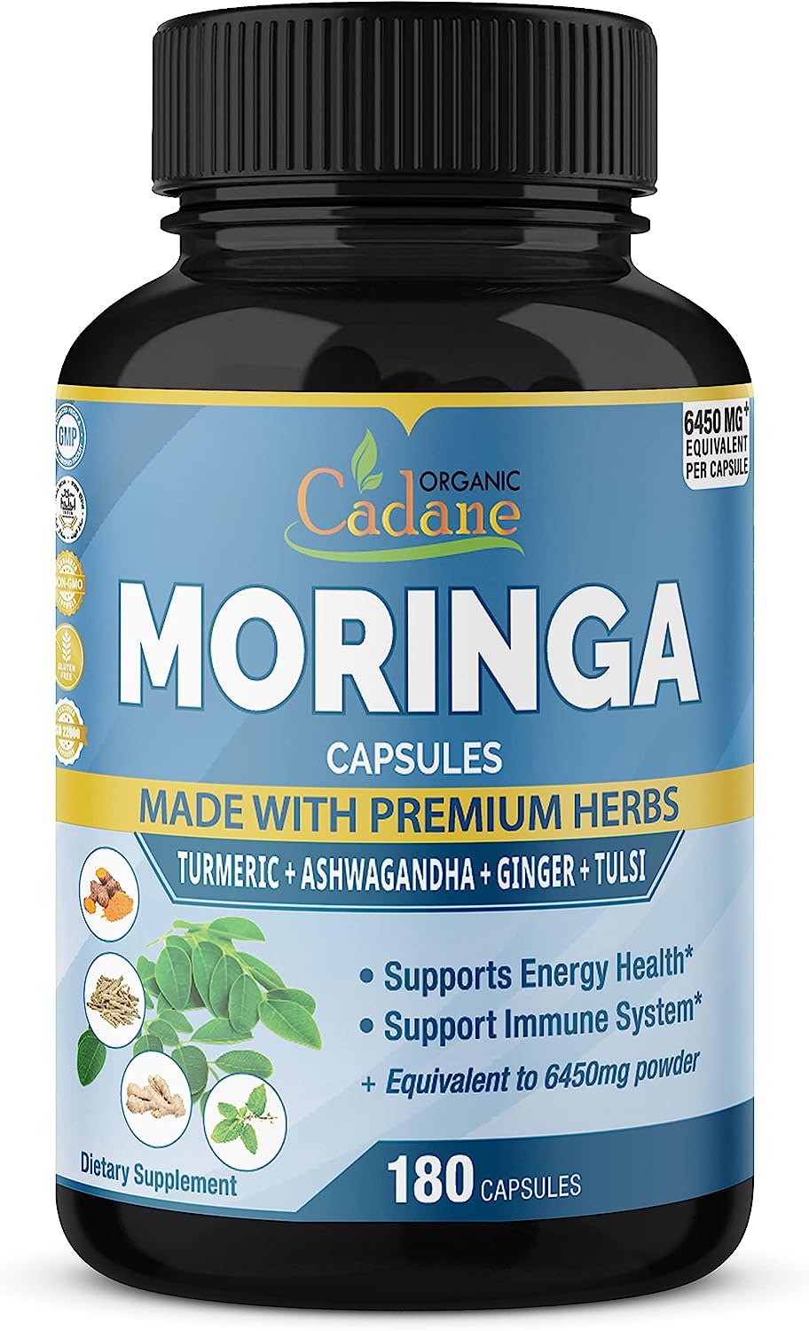 Organic Moringa Extract Capsules 180 Capsules