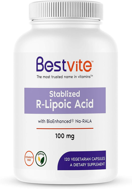 BESTVITE R-Lipoic Acid 100mg Stabilized 120 capsules