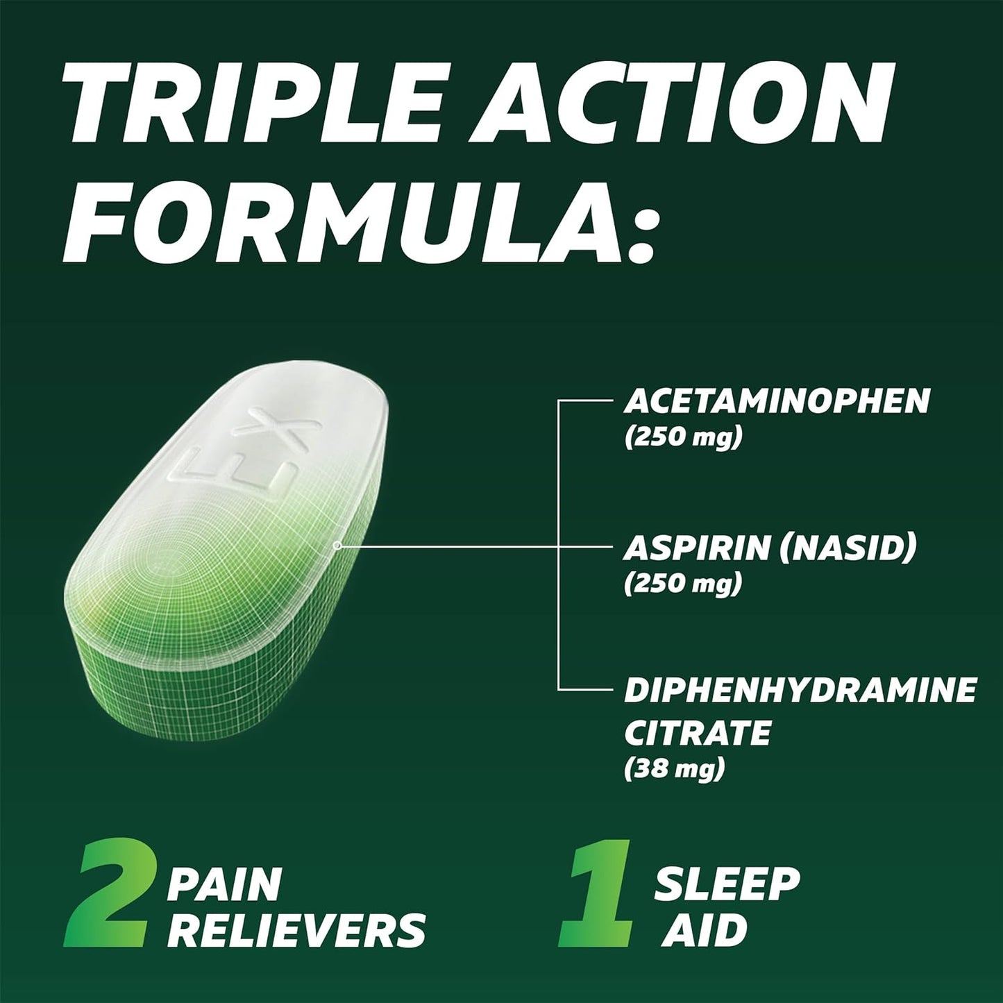 Excedrin PM Sleep Aid with Headache Relief Caplets  - 100 Count