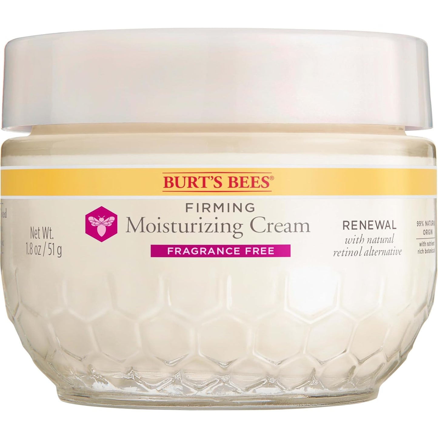 Burt's Bees Renewal Fragrance-Free Firming Moisturizing Face Cream 1.8 oz. Tub