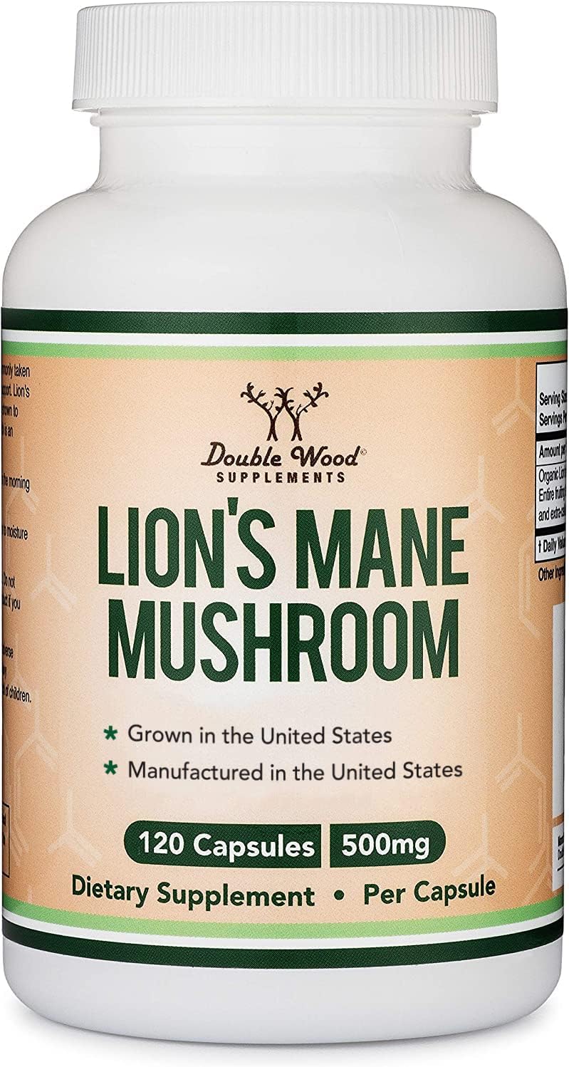 Lions Mane Supplement Mushroom 120 Capsules