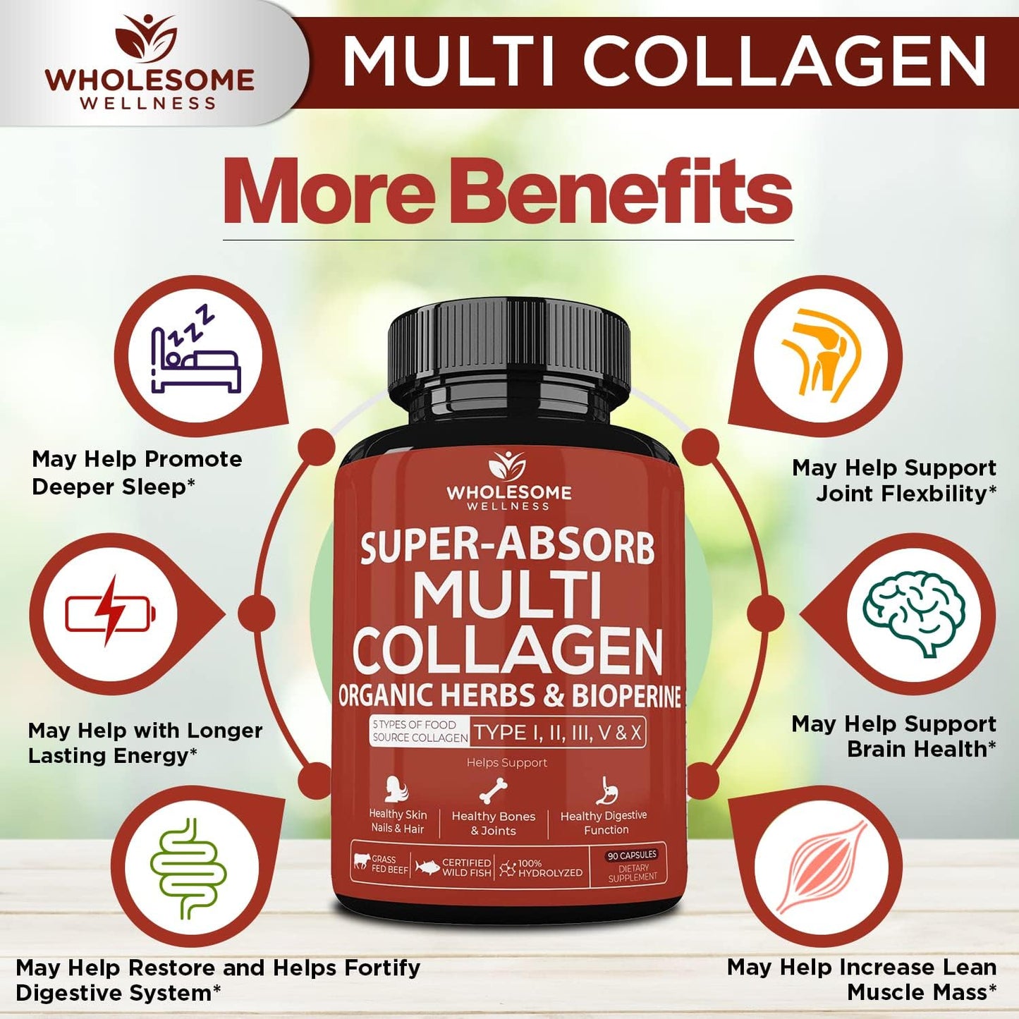 Super-Absorb Multi Collagen Pills 90 Capsules