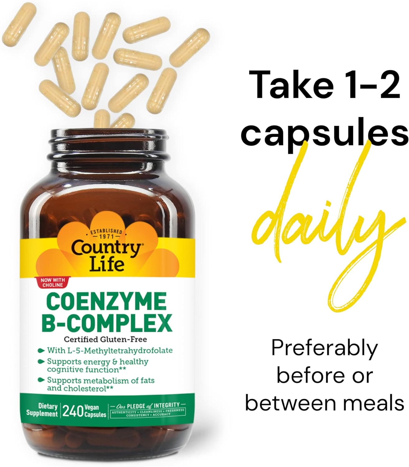 Country Life Coenzyme B Complex, 240-Count