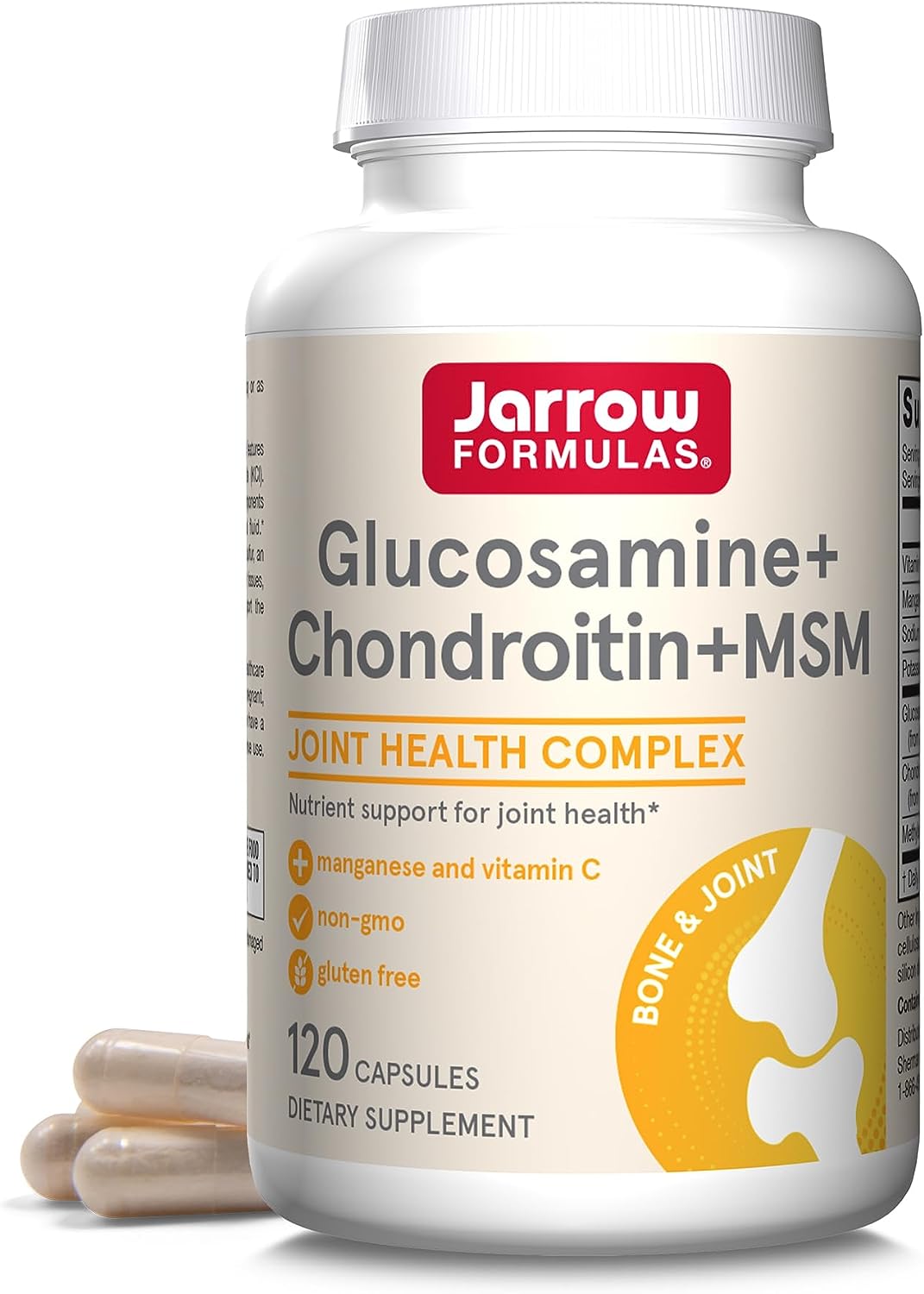 Jarrow Formulas Glucosamine + Chondroitin + MSM - 120 Capsules