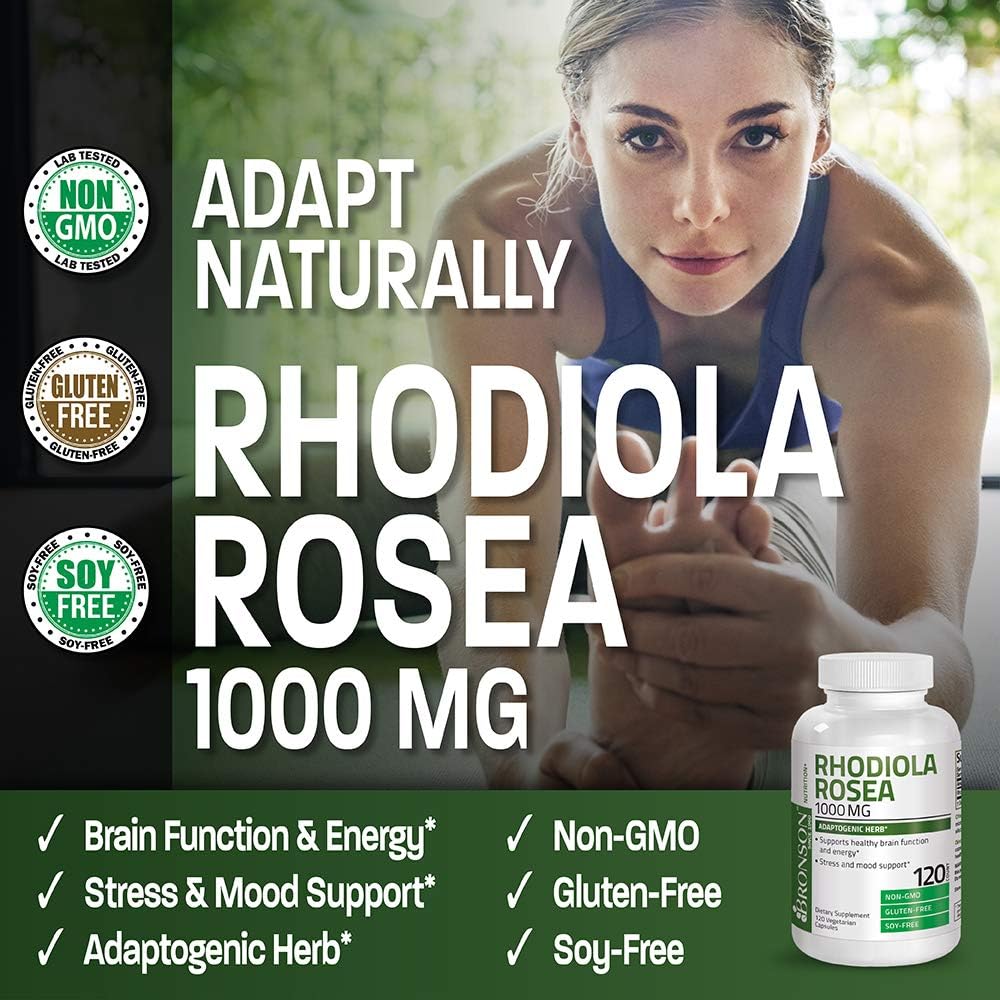 Bronson Rhodiola Rosea Supplement  120 Vegetarian Capsules