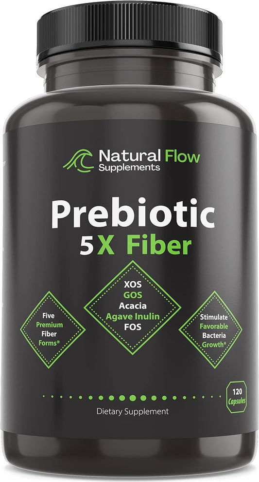 Prebiotic Fiber Supplement 5-in-1 -120 capsules